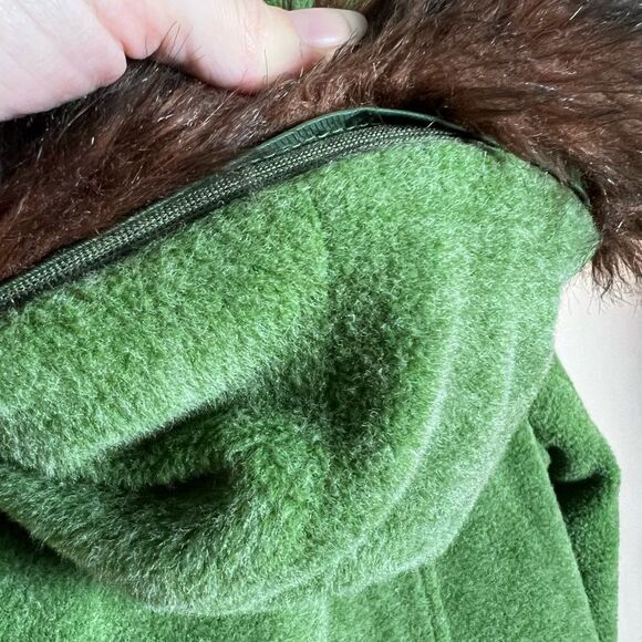 CLEARANCE! Green L.L. Bean Wool Blend Hooded Coat Size XS VGUC - Picture 4 of 6
